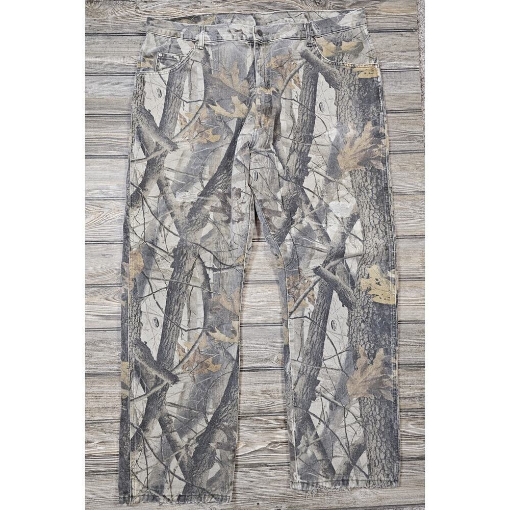Wrangler Pro Gear Mens Pants 40x30 Realtree Hardwoods Flannel Lined Camo Hunting